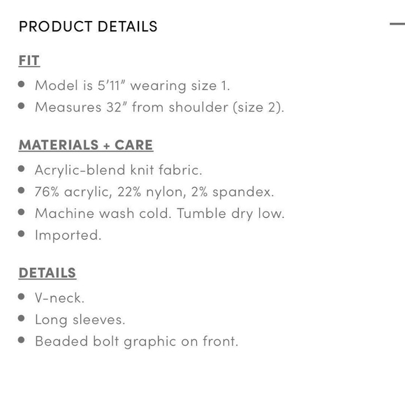 Torrid Tunic Beaded Lighting Bolt Sweater - Picture 4 of 5